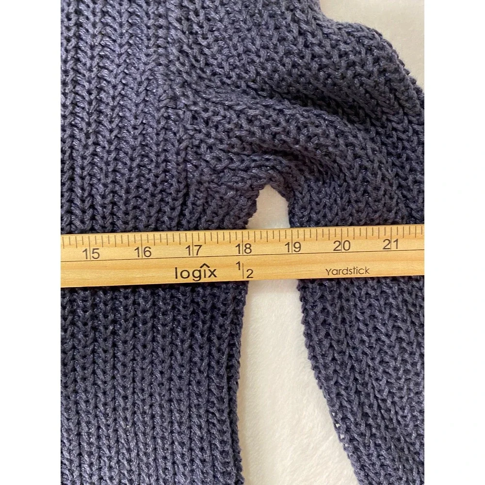 Polo Ralph Lauren Mens Navy Blue 100% Linen Shawl‎ Collar Shaker Knit Sweater L